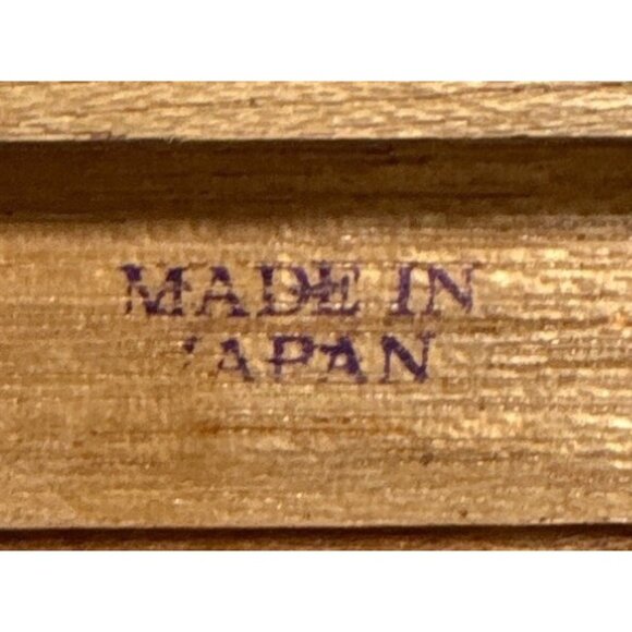 Wood Dollhouse Dresser Art Deco 1930’s Furniture Tilt Mirror & Drawer Japan 6.5" - Picture 8 of 12